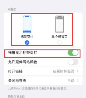 集美iPhone授权维修分享Safari浏览器如何切换标签栏位置 